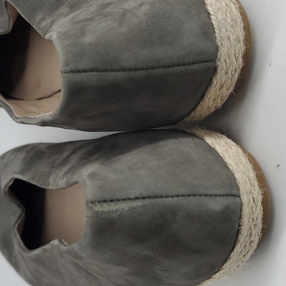 Eileen Fisher Tour Nubuck Espadrille Flat Graphite Size 6.5 - Picture 4 of 11